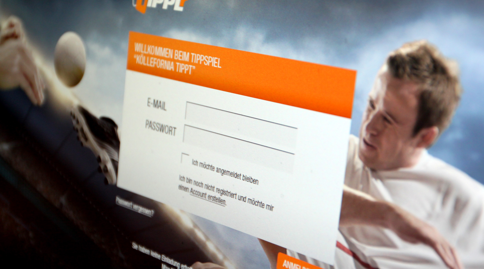 Login Login-Seite zum Tippspiel